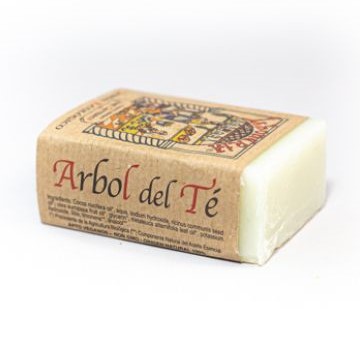jabon artesanal ecologico de arbol del te yerbas vivas 100gr